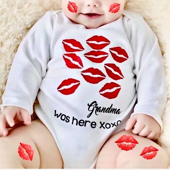 “Grandma Loves Me” Baby Infant Toddler Onesie “Grandma Was Here” XOXO 0-12months - Picture 3 of 8